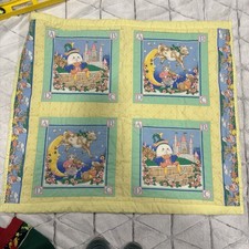 Quilt Handmade Baby Humpty Dumpty Pastel 34x40 Nursery Vintage