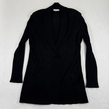 Misook Black Knit Blazer Style Cardigan Jacket Womens Large