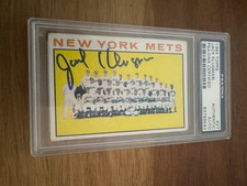 1964 JACK KLUGMAN #27 PSA/DNA AUTHENTIC SIGNED NY METS