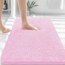 Bathroom Rugs 30x20, Extra Soft Absorbent Chenille Bath Rugs, Rubber Backing