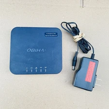 Obihai Obi202 VOIP ATA Telephone Adapter Fax Support with AC Pwr Adapter Works