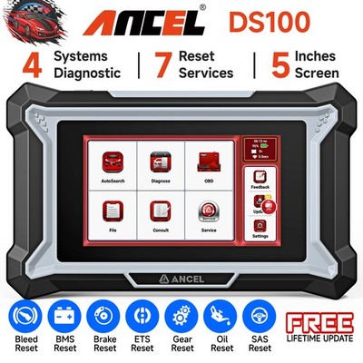 ANCEL DS100 OBD2 Scanner ABS SRS TCM Engine Code Reader Car Diagnostic Tool TPS