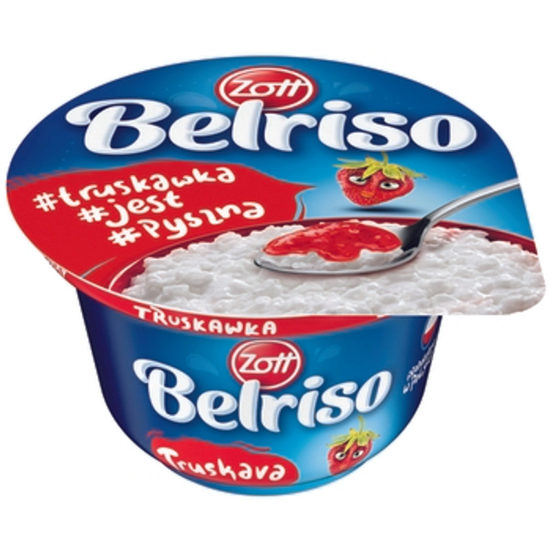 5906040063805 Belriso Deser mleczny truskawka 200 g Zott Polska Sp z oo 2790₽