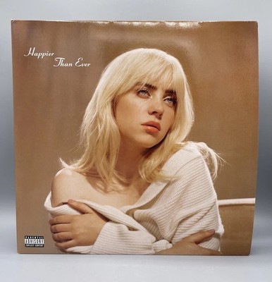 Billie Eilish Happier Than Ever LE Light Blue Etched Vinyl USED NOT TESTED