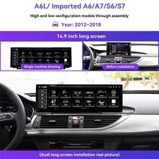 14.9" Android Car Radio For Audi A6 A7 2012-2018 GPS Navi Stereo Upgrade