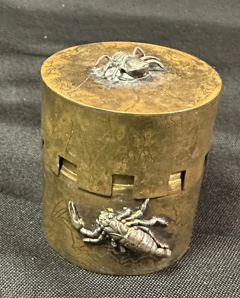 ♦中国 民国時代 銅製 亀形 自在蓋箱 煙草入 コレクション 骨董品アンティーク ♢中国 民国時代 銅製 亀形 自在蓋箱 煙草入 コレクション 骨董品