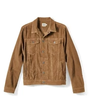 Flint And Tinder Huckberry Ben Harper Cord  Brown Soft Durable Trucker Jacket Lg