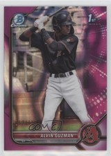 2022 Bowman Chrome Prospects Fuchsia Lava Refractor 162/199 Alvin Guzman 0fz3