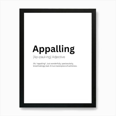 Entsetzliche Definition Bedeutung Kunst Pr gerahmtes Wandbild Poster Leinwanddruck Bild