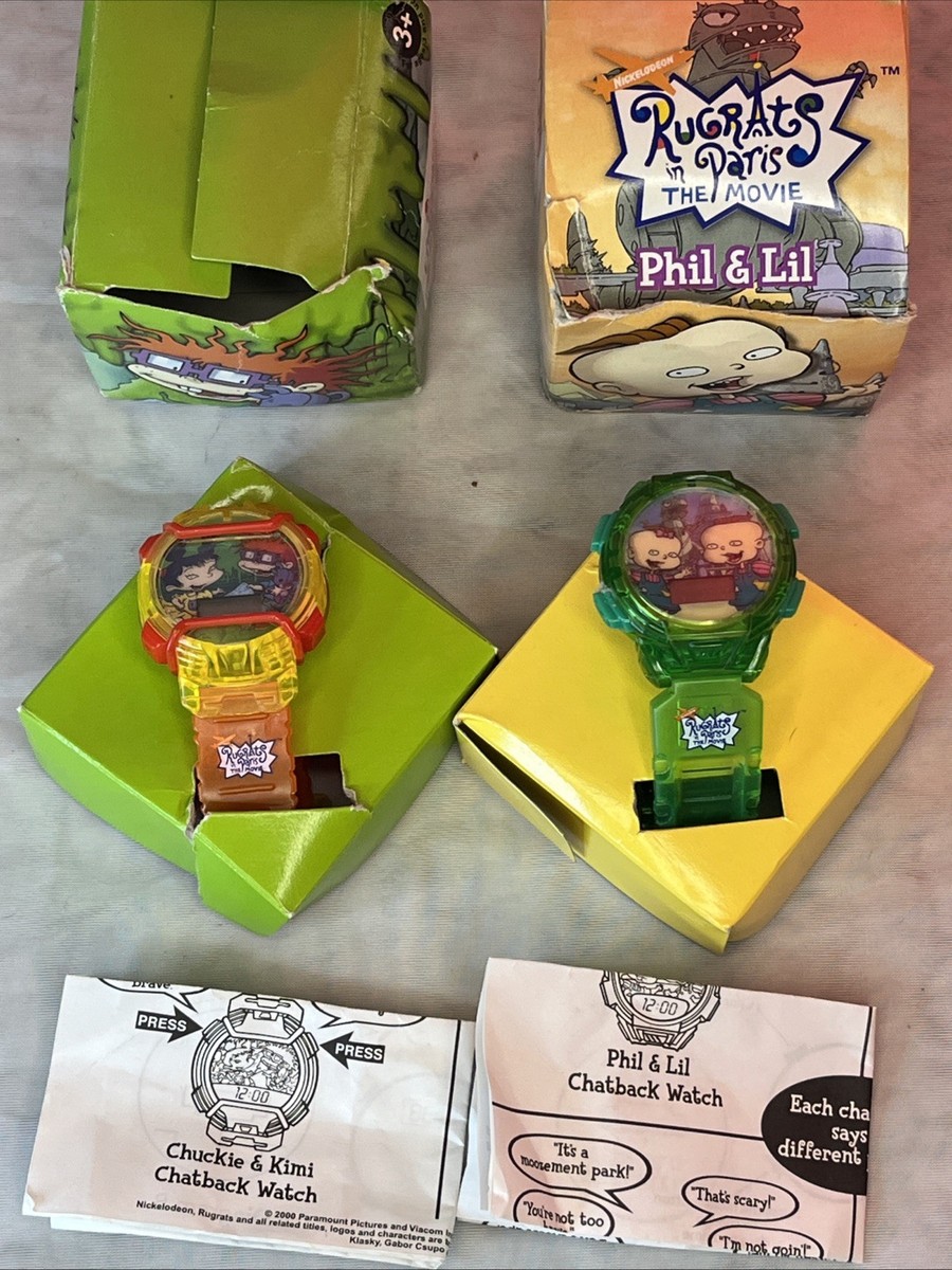 NEW Nickelodeon Rugrats In Paris Movie Chatback Digital Watches 2000  Chuckie