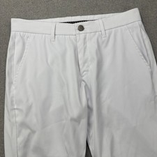 PRIMO Golf Jogger Pants Mens 30x29 White Zip Ankle Performance Stretch Tapered