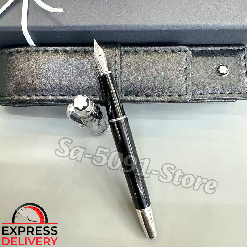 Bid Meisterstück Classique Black Fountain Pen Platinum Trim with Montblanc!