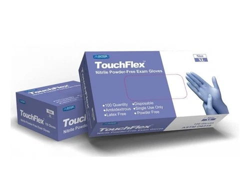 1000 pcs TouchFlex Nitrile Powder-free Exam Blue Gloves, 4.0Mil,  Violet Size: S