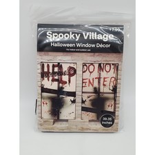 Spooky Village Halloween Door and Window Decor
