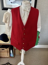 Herren Weste rot Wollmischung Jagd/Show 46&rdquo; Equetech sehr guter Zustand