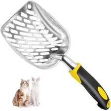 Cat Litter Scoop-Metal Cat Scooper-Long Handle Scoop,Cat Scooper-Poop Sifting...