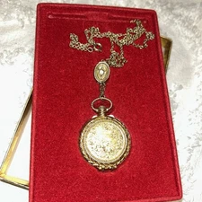 1950 VINTAGE MAX FACTOR HYPNOTIQUE Precious Time Creme Perfume Locket
