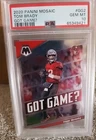 2020 Mosaic Tom Brady Got Game Mosaic Prizm Silver #GG2 PSA 10 GEM MINT 🔥📈