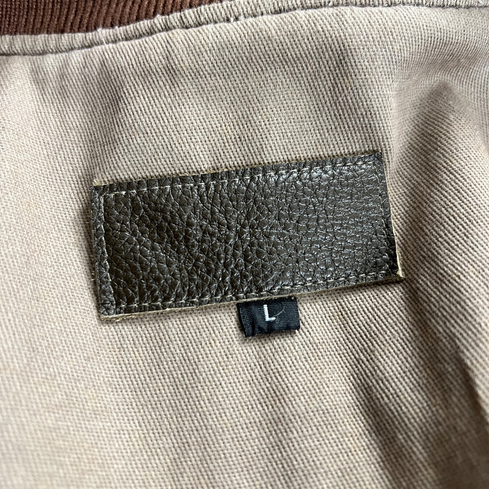 RRL Ralph Lauren Men's Brown Cowhide Leather Bomber Jacket Sample image 8