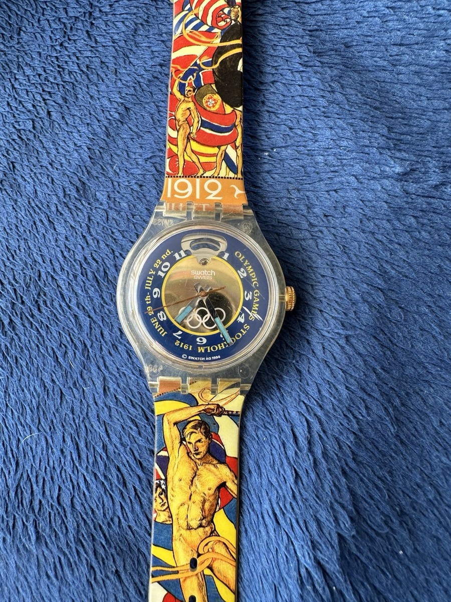 Swatch Automatic Watch 23 Jewels 1994 Olympic Games Stockholm 1912