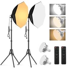 Soonpho Softbox Lighting Kit, 22'' Octagon Softbox Photography Lighting Kit w...