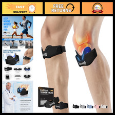 Patellar Tendon Support Strap 2 Pack - Silicone Knee Brace for Pain Relief, Jump