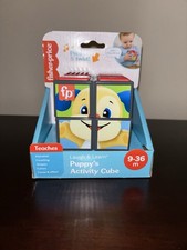 Fisher-Price Bebé Juguete de Aprendizaje Reír Aprender Cubo de Actividad para Cachorros con Luces