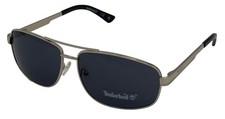 Timberland Mens Sunglass Silver Metal Aviator Solid Smoke Lens TB7119 10A