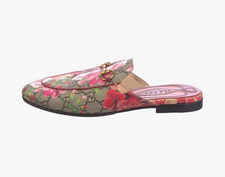 Gucci Leather Princetown Floral Horsebit Slip-On Blooms Mule US 6.5 EU 36.5 