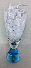 Rare Alessi Din-Don Champagne Flute Blue Aqua Alessandro Mendini Glass AM27/9 AZ