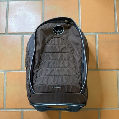 Osprey Vector Rolling Luggage Travel Bag 19  Compact Carry On Suitcase Orange