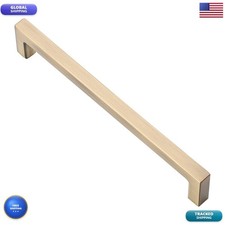 Alzassbg Cabinet Pulls Brushed Antique Brass Square Handles 6-1/4 Inch160Mm