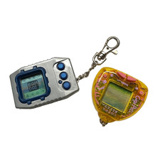 Bandai Digimon Pendulum 1998 & Compu Kitty Tiger 1996 Lot (2) Giga Pets
