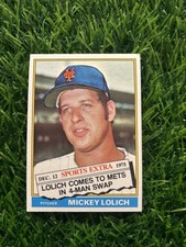 Mickey Lolich 1976 Topps Traded Baseball Card New York Mets #385T C7