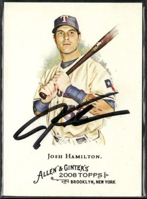 Josh Hamilton 2008 Topps Allen & Ginter #211 IP Auto Autograph Texas Rangers