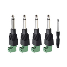 1/4 Jack 4Pcs Solderless Inch Audio Jack TS Male Mono Quarter Inch...