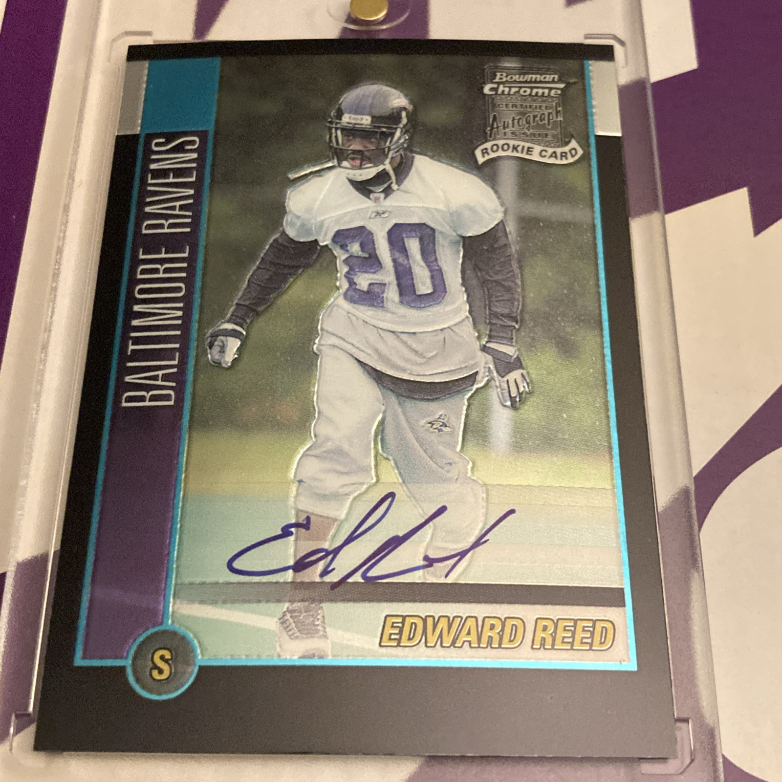 Ed Reed Bowman Chrome #230 Autograph