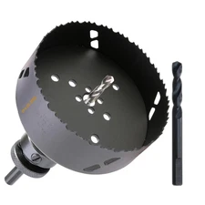 6 Inch Deep HSS Bi Metal Hole Saw Cutter with Arbor Heavy Duty Hole Saw Bit Cutt