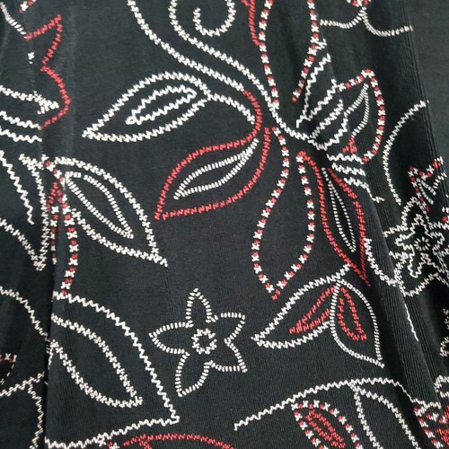 Cardigan da viaggio Made in Heaven donna nero floreale aperto aderente taglia M - Foto 5 di 10