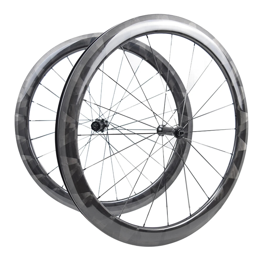 700C Carbon Road Bike Wheelset 50mm Deep 25mm Wide Rim Brake 20 24H