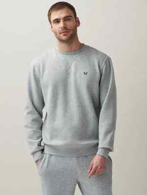 Crew Clothing Baddesley Sweatshirt mit Rundhalsausschnitt Größe 2XL mittelgrau meliert UVP 55£