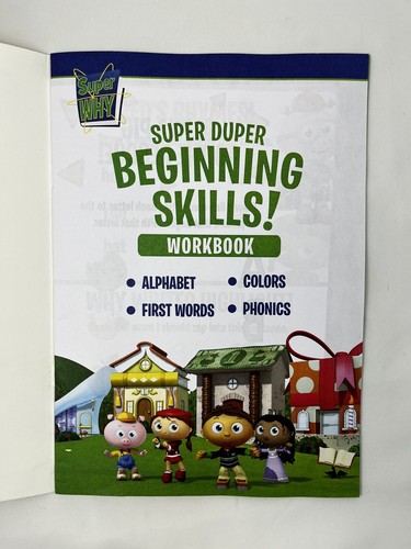 SUPER WHY Super Duper Beginning Skills PBS Kids Kindergarten Workbook PreK-K - Picture 3 of 9