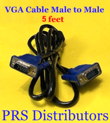 VGA to VGA Male to Male Cable for Some Monitor PC Laptop DVD TV Projector 5 Feet