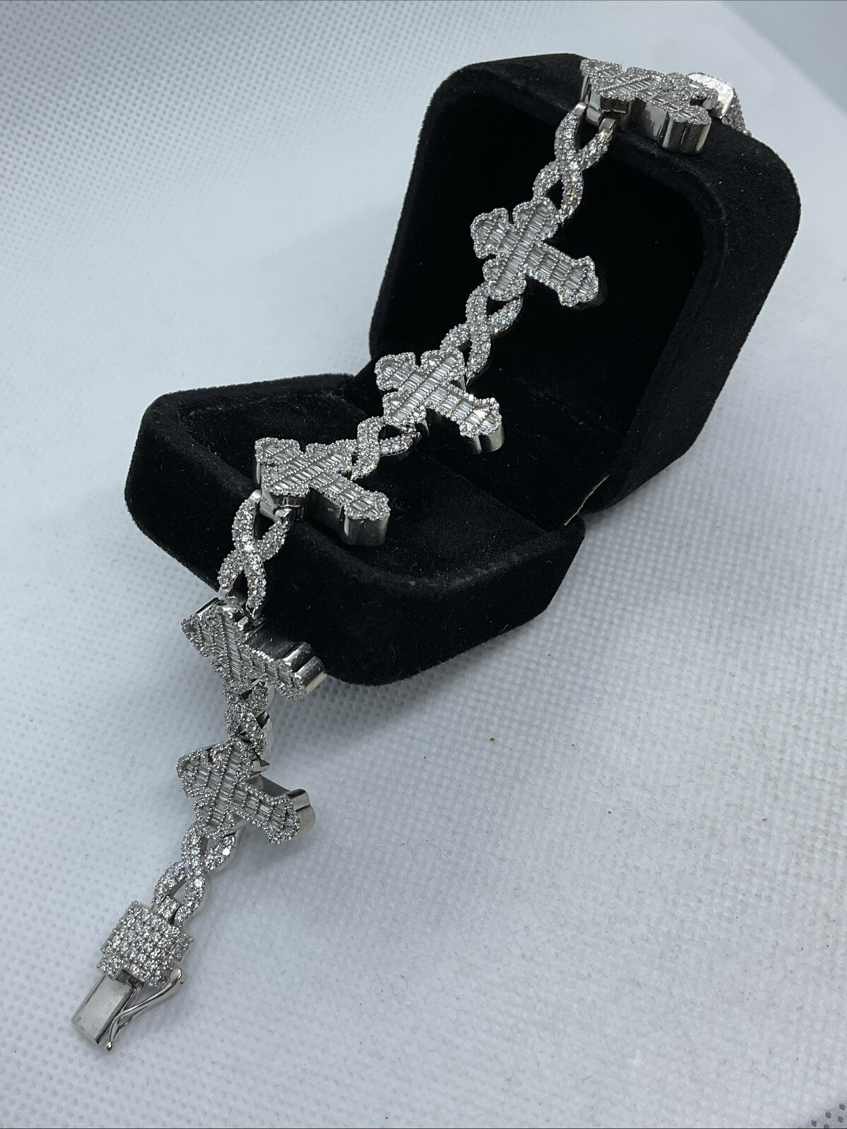 PRIME IMPRESSIVE Solid 10K White Gold Diamonds CR… - image 2