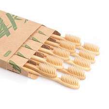 Bamboo Toothbrush 10 PCS Wooden Toothbrushes Organic Wood Natural Eco Friendly