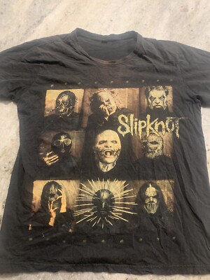 Slipknot Faces Shirt Black Skull Unisex Medium | eBay