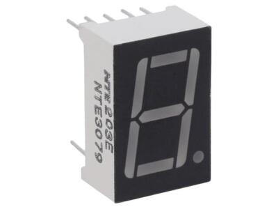 NTE3079 Display: LED 7-segmentig 14,24mm 0,56'' Anz.Z: 1 rot 7-18mcd NTE Electron