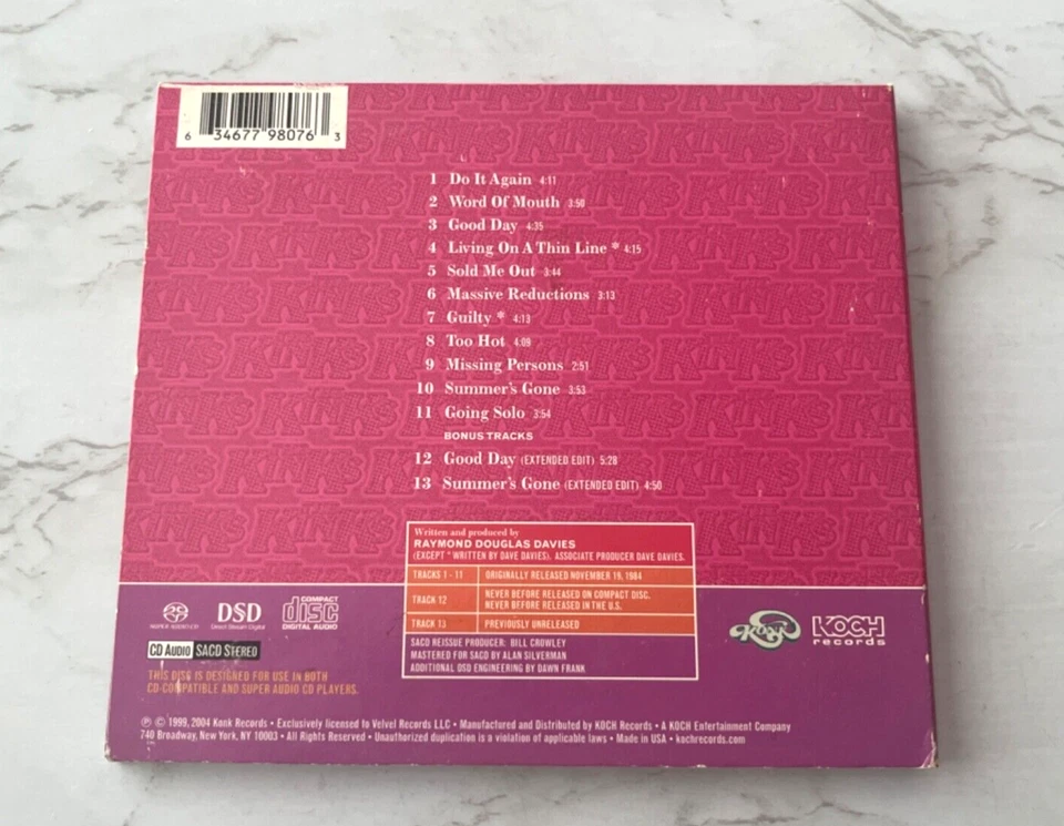 The Kinks Word Of Mouth CD SACD Hybrid Gold Koch 2004 BONUS TRACKS! RARE! OOP! - Image 4 of 4