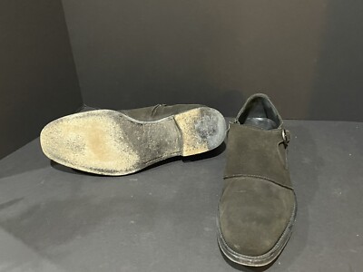 Salvatore Ferragamo Brown Suede Monk Strap Shoes Men display picture 1