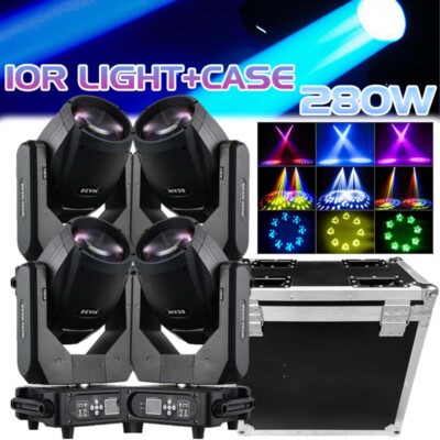 280W 10R Beam Moving Head Stage Light RGBW Gobo Spot Lighting DJ Disco DMX+Case